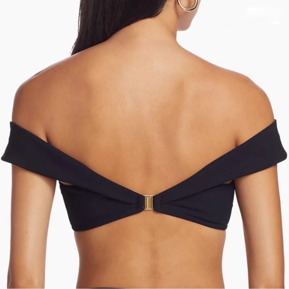 NWT Zimmermann Lexi Off Shoulder Sweetheart Neckline High-Waist Black Bikini Set - Picture 4 of 16